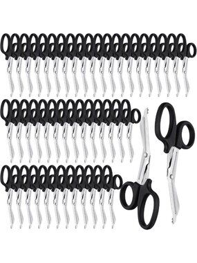 60 Trauma Shears - 60 Pack Stainless Steel Medical Scissors for Nurses & EMTs